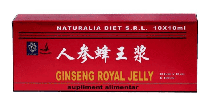 Royal Jelly & Ginseng, 10 fiole x 10ml, Naturalia Diet 1 Royal Jelly & Ginseng