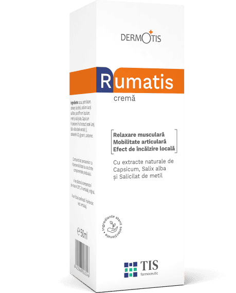 Rumatis crema cu efect revulsiv si antiinflamator, 60 ml, Tis Farmaceutic 1 Rumatis crema cu efect revulsiv si antiinflamator