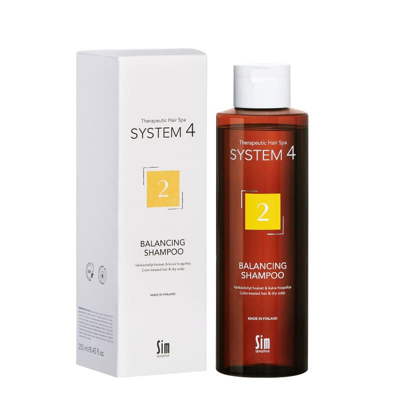 Sampon Echilibrant 2 cu climbazol pentru scalp si parul uscat tratat prin colorare System 4 Therapeutical Hair Spa