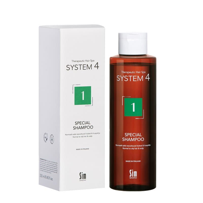 Sampon Special 1 cu climbazol pentru parul si scalpul cu tendinta de ingrasare si matreata System 4 Therapeutical Hair Spa
