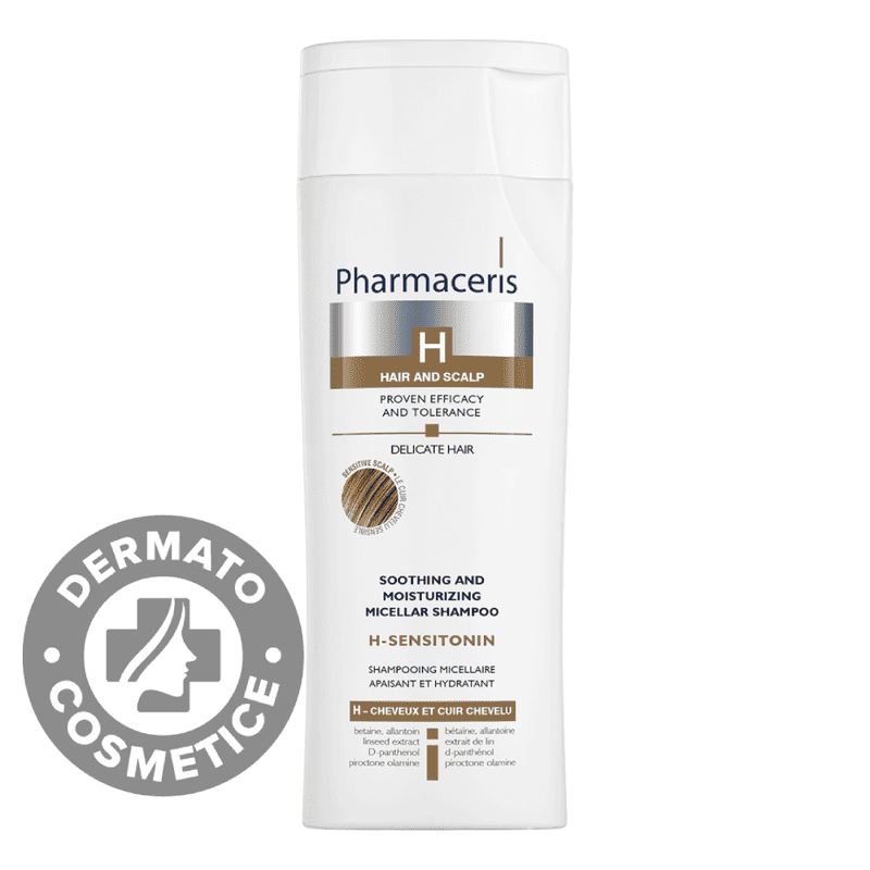 Sampon calmant pentru scalp sensibil & par fin si delicat Sensitonin H, 250ml, Pharmaceris 1 Sampon calmant pentru scalp sensibil & par fin si delicat Sensitonin H