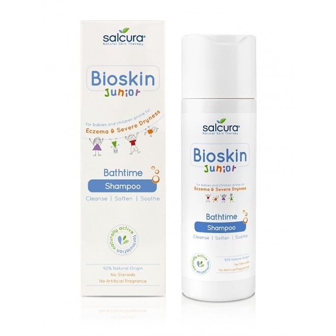 Sampon copii si bebelusi pentru scalp uscat cu eczeme si coji Bioskin Junior