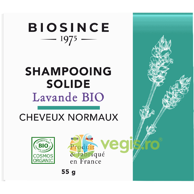 Sampon organic solid cu apa de lavanda pentru par normal