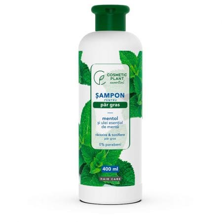 Sampon pentru par gras cu mentol si ulei esential de menta