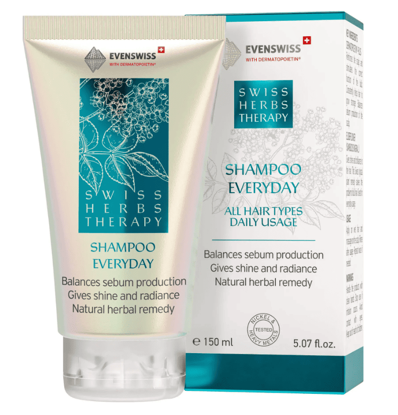 Sampon pentru par stralucitor Swiss Herbs Therapy, 150ml, Evenswiss 1 Sampon pentru par stralucitor Swiss Herbs Therapy