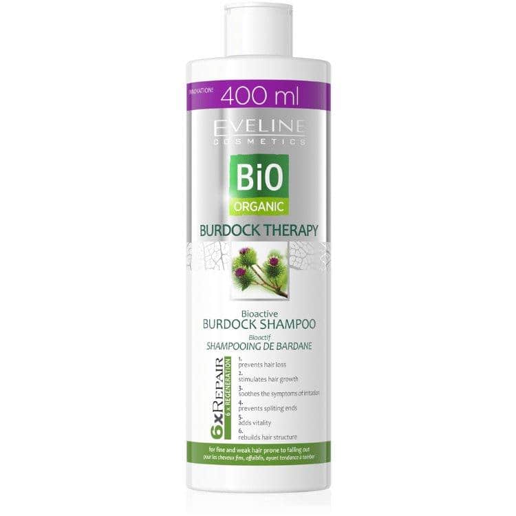Sampon reparator pentru par fragil cu extract de brusture