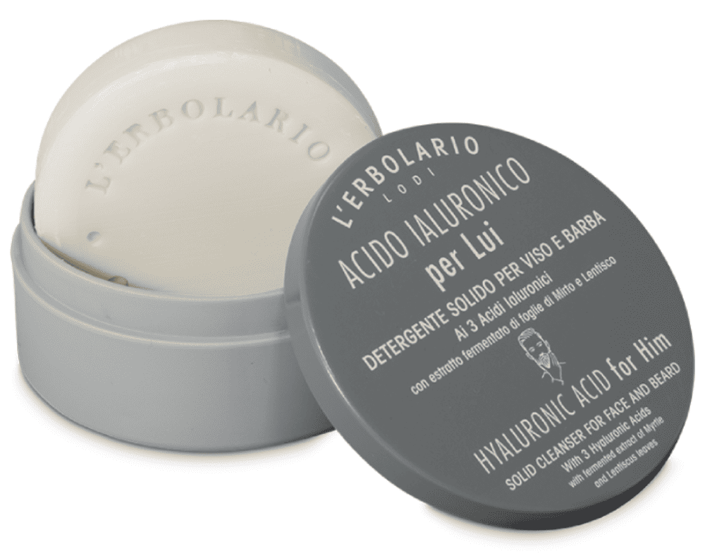 Sapun solid pentru barbati cu acid hialuronic, 60g, L'Erbolario 1 Sapun solid pentru barbati cu acid hialuronic