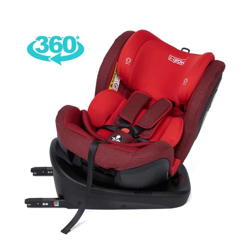 Scaun rotativ 360⁰ cu isofix pentru 0-36kg Rosu UGHCS-07RD