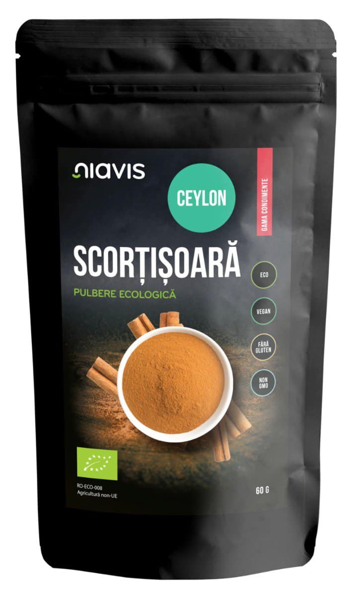 Scortisoara Ceylon Pulbere ecologica, 60g, Niavis 1 Scortisoara Ceylon Pulbere ecologica