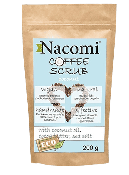 Scrub de corp cu aroma de cafea si cocos, 200g, Nacomi 1 Scrub de corp cu aroma de cafea si cocos, 200g, Nacomi – ofertă, preț și specificații