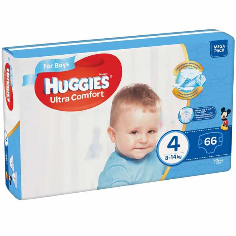 Scutece Ultra Comfort pentru baieti Nr. 4 8-14kg