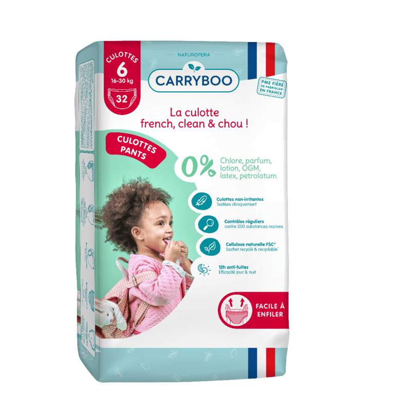 Scutece chilotel hipoalergenice 16-30kg marimea 4 BIO, 32 bucati, Carryboo 1 Scutece chilotel hipoalergenice 16-30kg marimea 4 BIO
