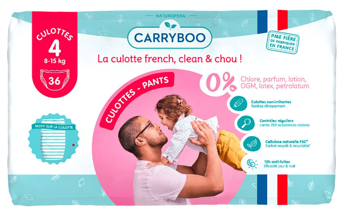 Scutece chilotel hipoalergenice 8-15kg marimea 4 BIO, 36 bucati, Carryboo 1 Scutece chilotel hipoalergenice 8-15kg marimea 4 BIO