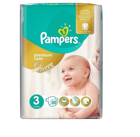 Scutece pentru copii Premium Care, Marimea3, 5-9 kg, 20 bucati, Pampers 1 Scutece pentru copii Premium Care