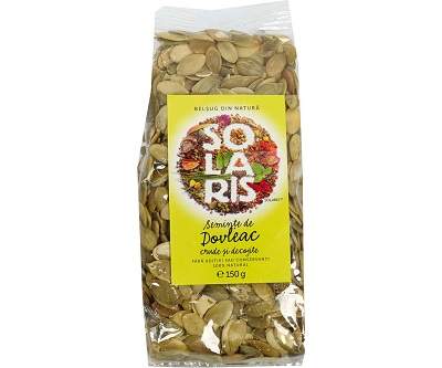 Seminte de dovleac crude, 150g, Solaris 1 Seminte de dovleac crude