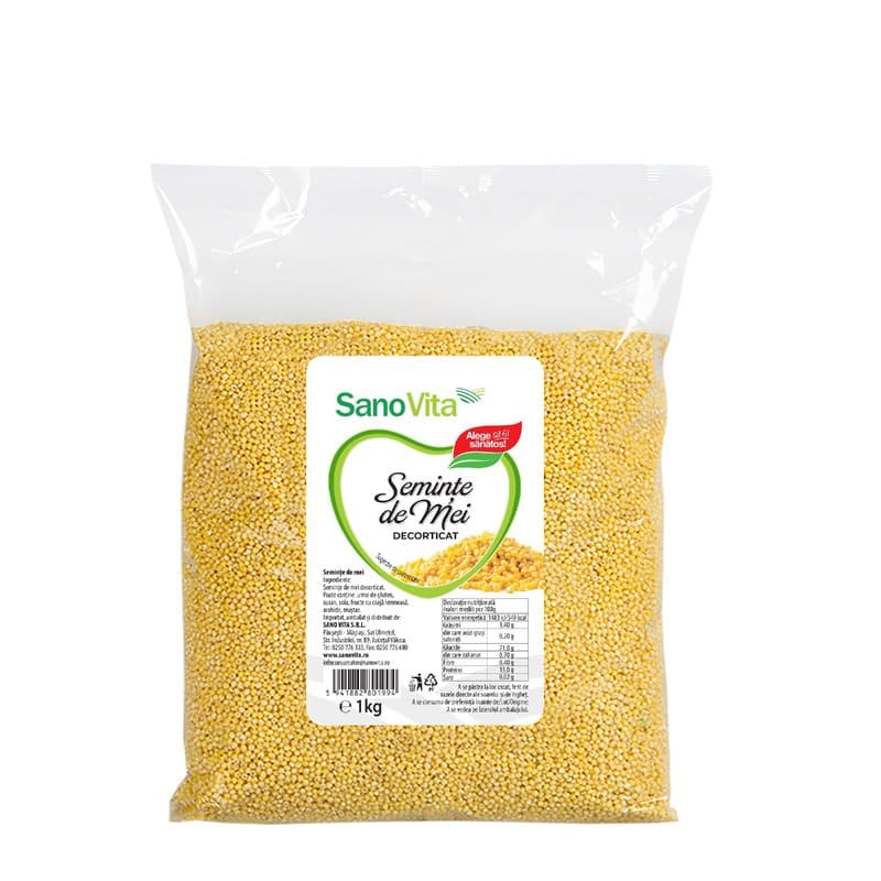 Seminte de mei decorticat, 1kg, SanoVita – ofertă, preț și specificații