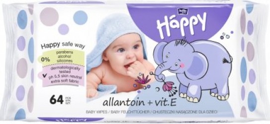 Servetele umede Happy cu alantoina si vitamina E