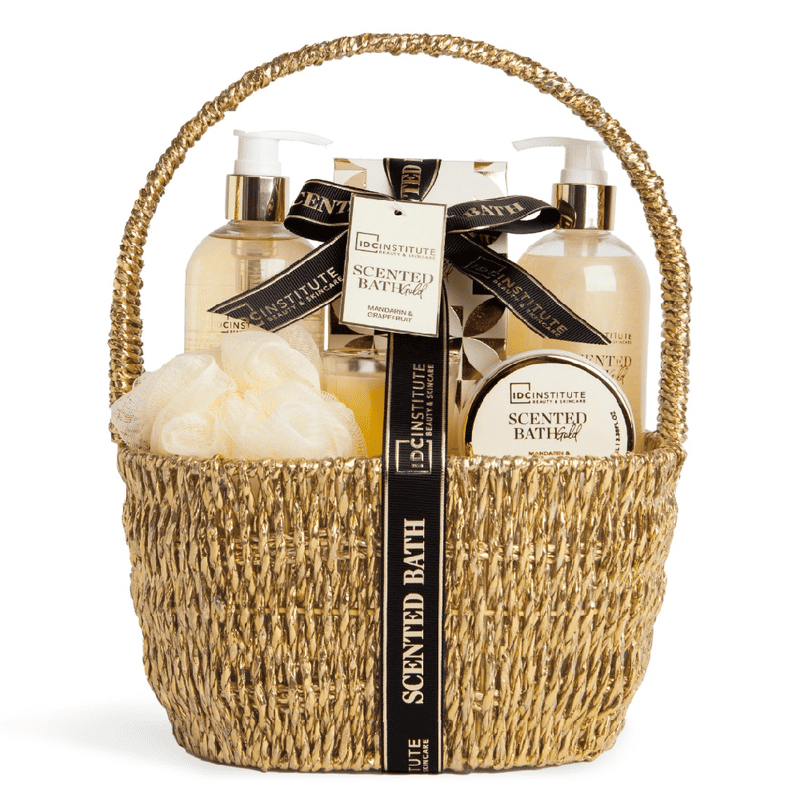 Set Scented Bath Gold Basket