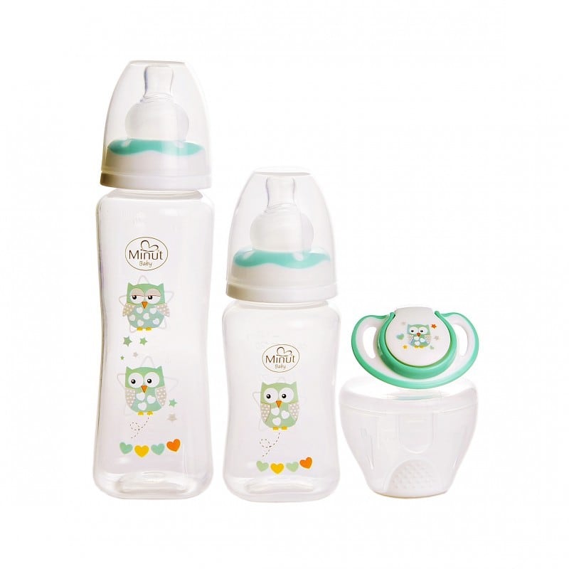 Set biberoane + suzeta in cutie sterilizare Baby