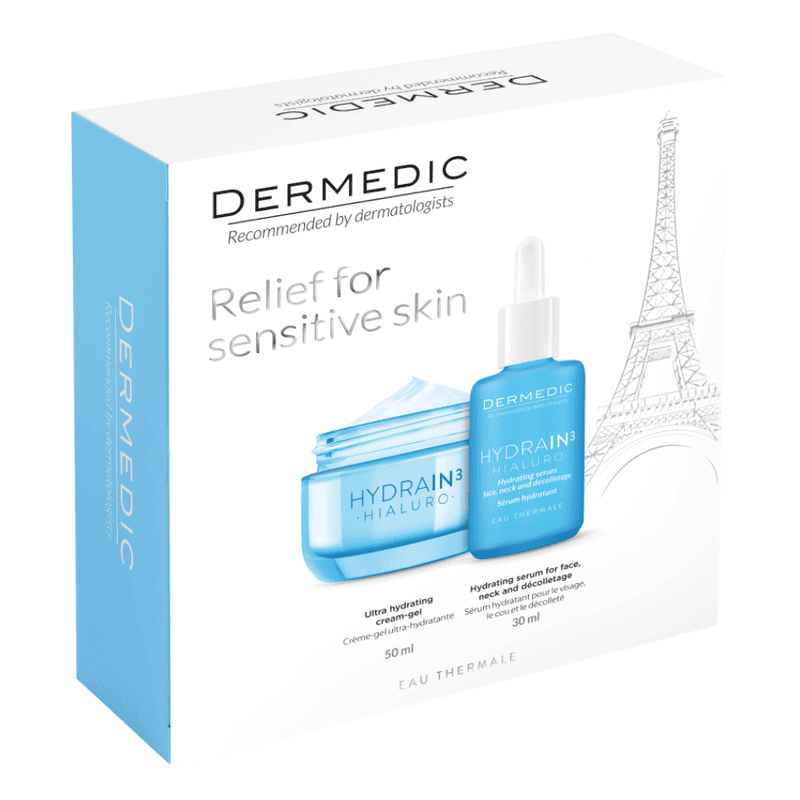 Set cadou Hydrain3 Crema-gel ultra-hidratant 50ml + Ser hidratant 30ml