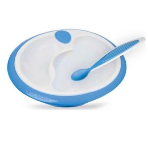 Set farfurie cu pereti dubli si lingurita 8568