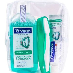 Set pentru calatorii Apa Mini 100ml + Pasta de dinti Mini 15ml + Periuta de dinti Travel