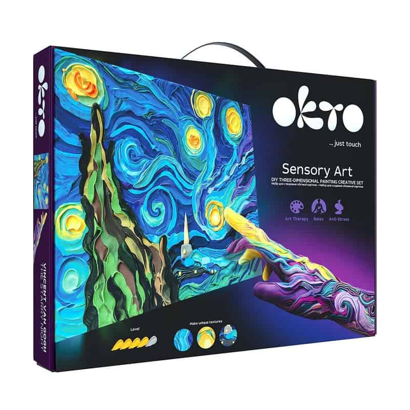 Set pictura 3D cu argila usoara Starry Night
