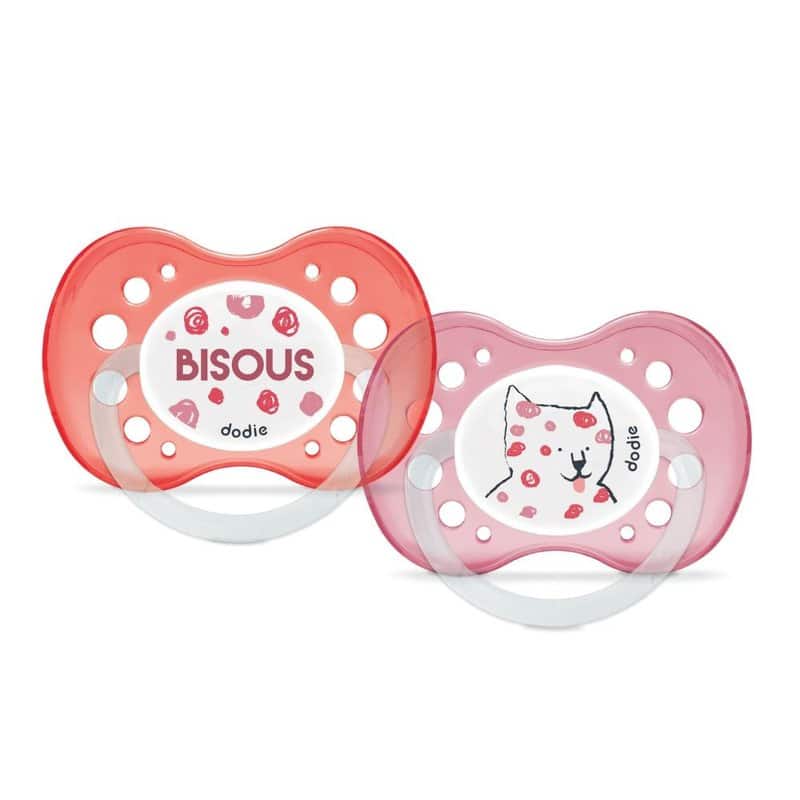 Set suzete anatomice din silicon 18 luni+ Animale Amuzante Fetite A71