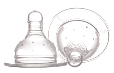 Set tetine silicon gat larg pentru lichide groase 0+ Baby