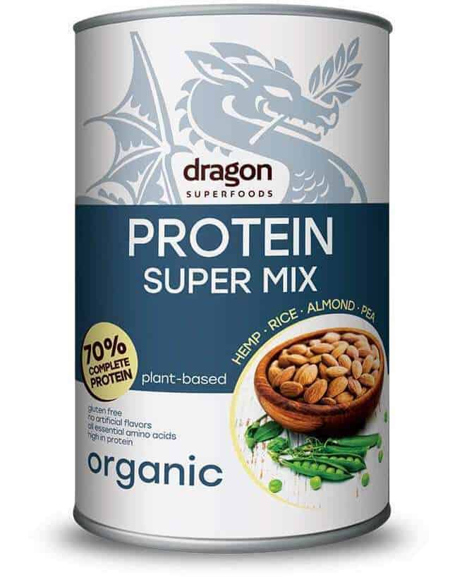 Shake Proteic Super Mix 70% proteine bio, 500g, Dragon Superfoods 1 Shake Proteic Super Mix 70% proteine bio