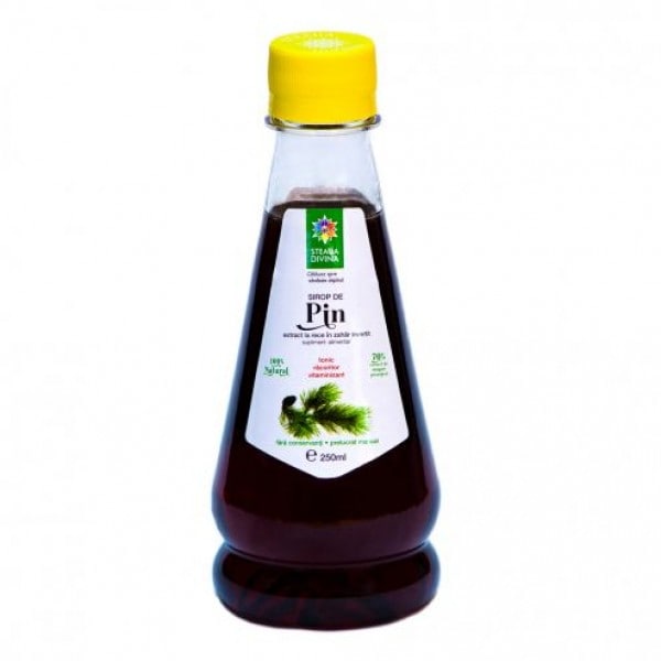 Sirop natural cu muguri de pin presat la rece