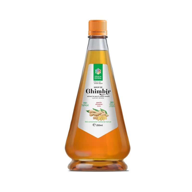 Sirop natural de ghimbir presat la rece