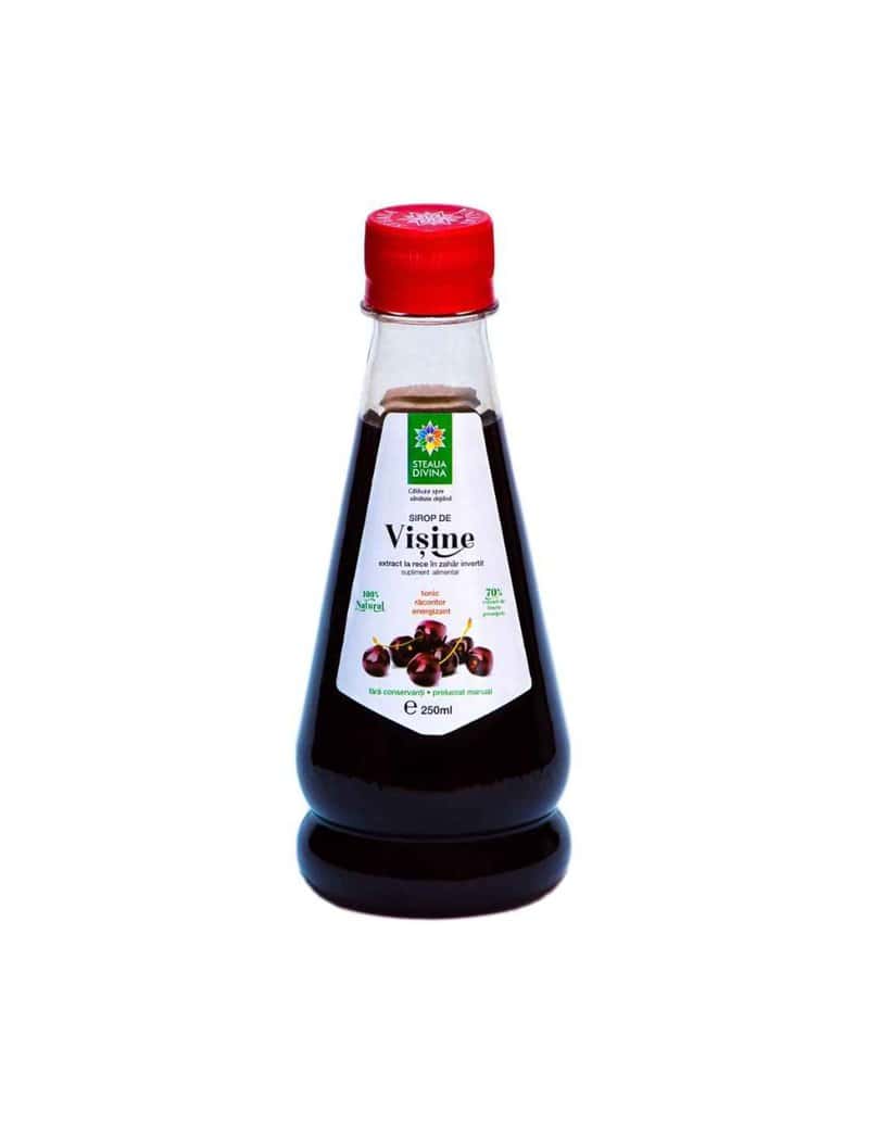 Sirop natural de visine presat la rece, 250ml, Steaua Divina 1 Sirop natural de visine presat la rece