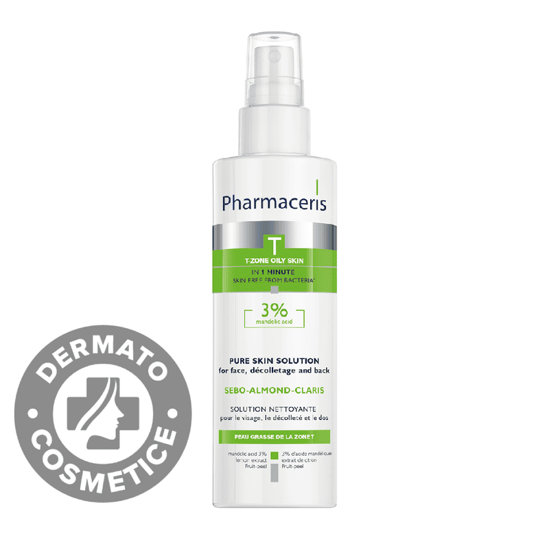 Solutie de curatare cu acid mandelic 3% Sebo-Almond-Claris T