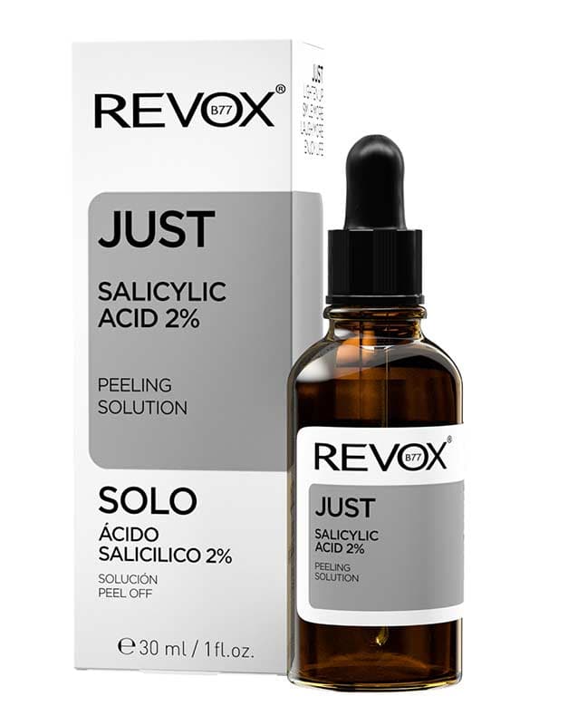 Solutie exfolianta cu acid salicilic 2% Just, 30ml, Revox 1 Solutie exfolianta cu acid salicilic 2% Just