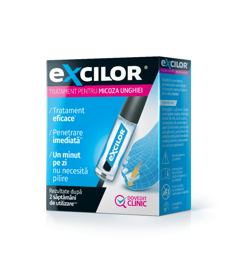 Solutie tratament pentru micoza unghiei, 3,3ml, Excilor 1 Solutie tratament pentru micoza unghiei