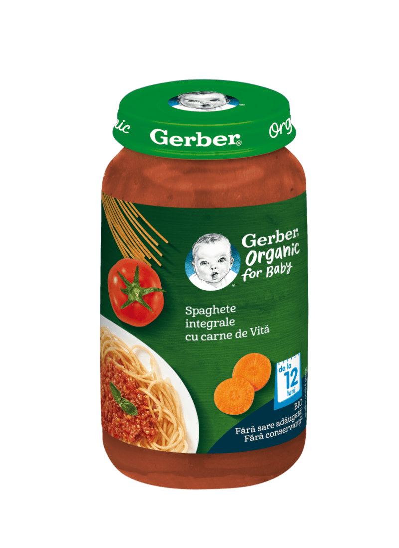 Spaghete integrale cu carne de vita +12 luni, 250g, Gerber 1 Spaghete integrale cu carne de vita +12 luni