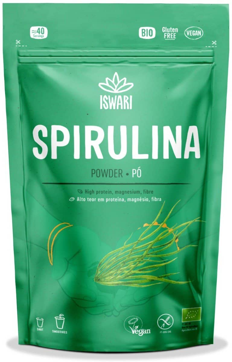 Spirulina bio sub forma de pulbere, 125g, Iswari 1 Spirulina bio sub forma de pulbere