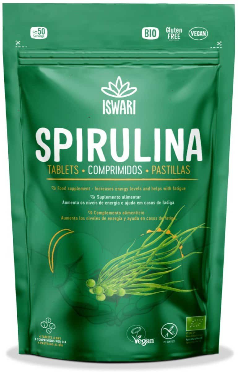 Spirulina bio sub forma de tablete, 200 tablete, Iswari 1 Spirulina bio sub forma de tablete
