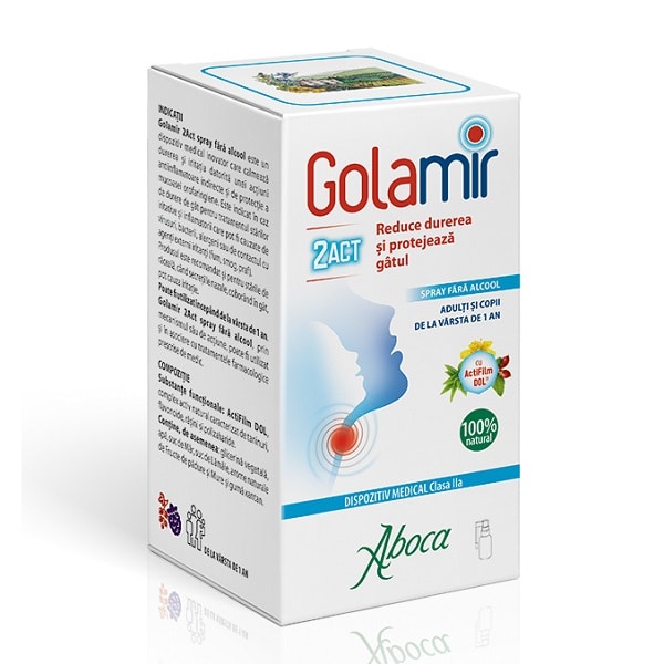 Spray pentru copii si adulti fara alcool Golamir 2Act