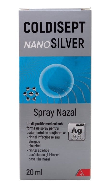 Spray pentru nas Coldisept NanoSilver, 20ml, Arkona 1 Spray pentru nas Coldisept NanoSilver
