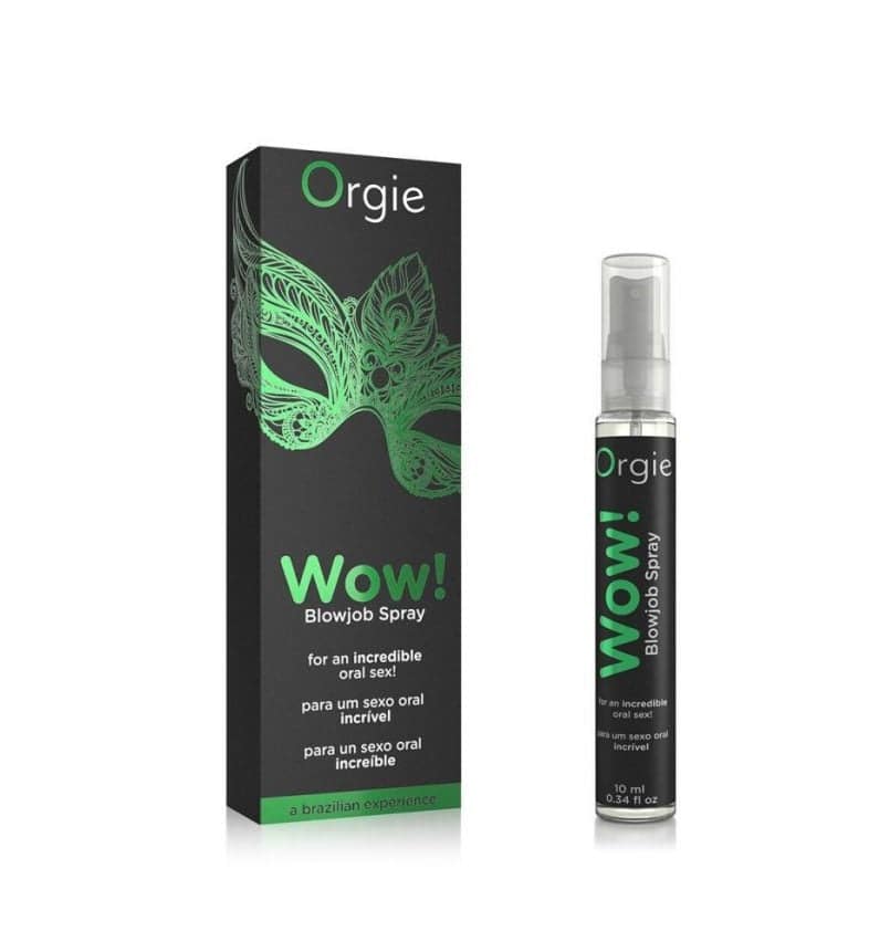 Spray pentru sex oral profund Orgie WOW Mint, verde, 10 ml 1 Spray pentru sex oral profund Orgie WOW Mint