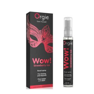 Spray pentru sex oral profund Orgie WOW Strawberry Ice