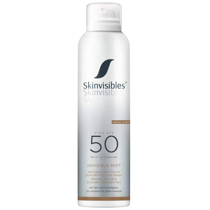 Spray protectie solara reaplicare peste machiaj SPF 50 Invisible Mist