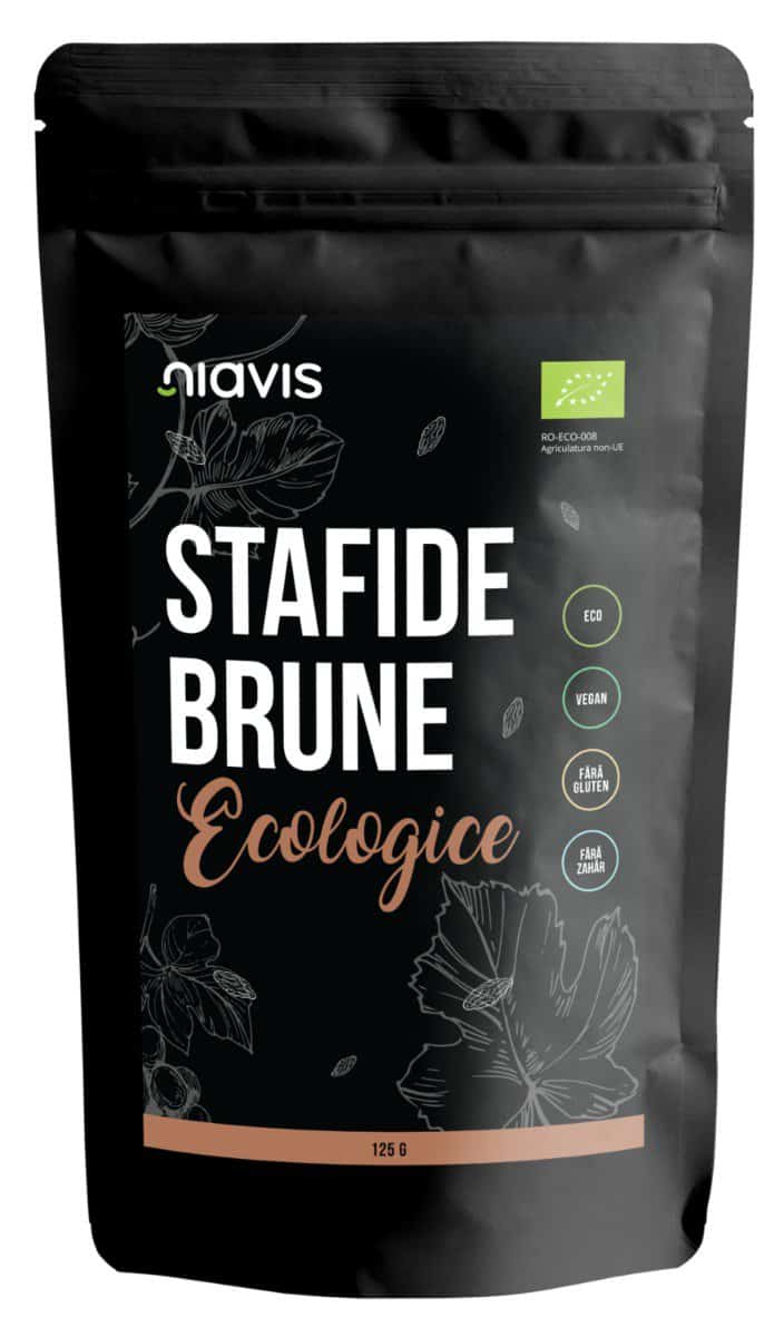 Stafide brune ecologice, 125g, Niavis 1 Stafide brune ecologice