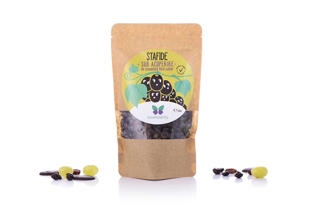 Stafide in ciocolata fara zahar, 250g, Sweeteria 1 Stafide in ciocolata fara zahar