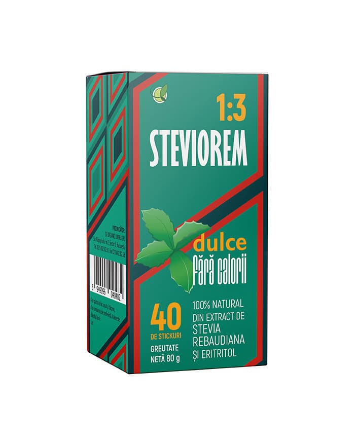 Steviorem 1:3, 40 stickuri x 2g, Steviorem 1 Steviorem 1:3