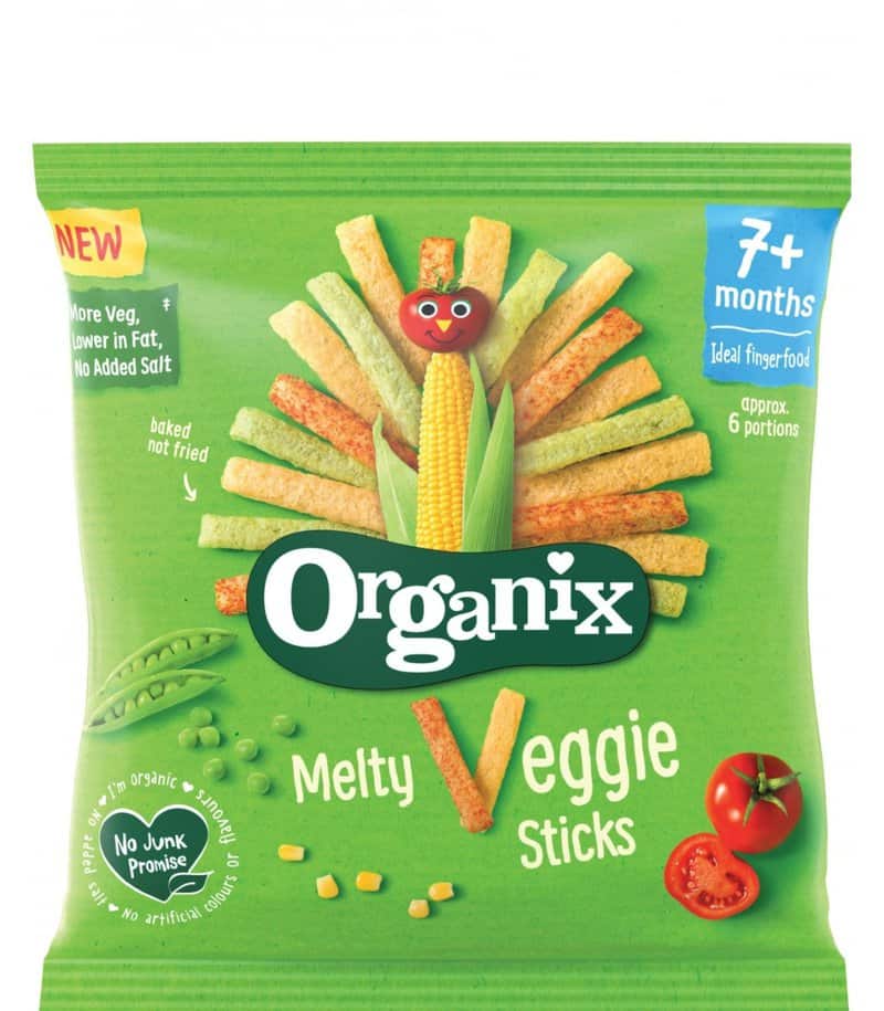 Sticksuri din porumb si legume 7 luni+ Bio, 15g, Organix 1 Sticksuri din porumb si legume 7 luni+ Bio