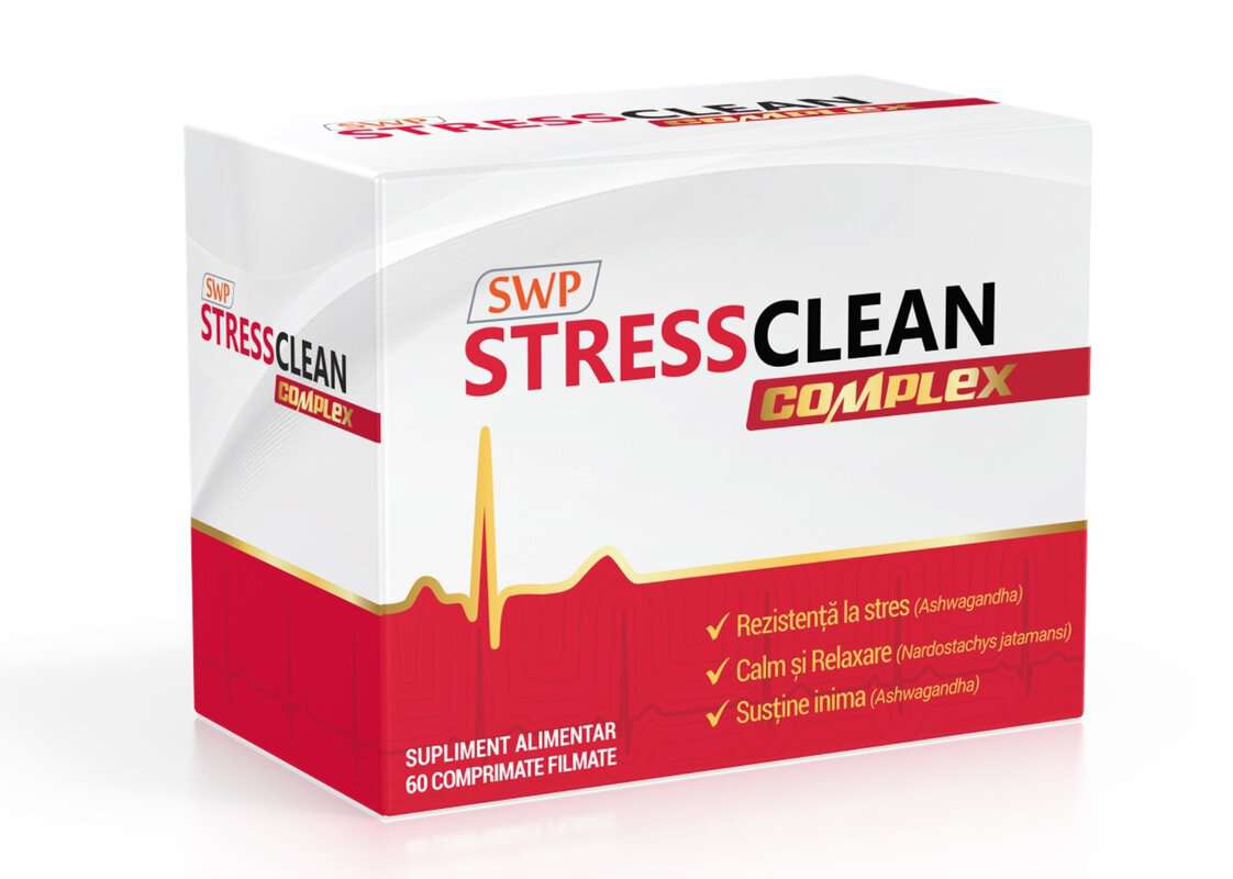 Stressclean Complex, 60 comprimate filmate, Sunwave 1 Stressclean Complex