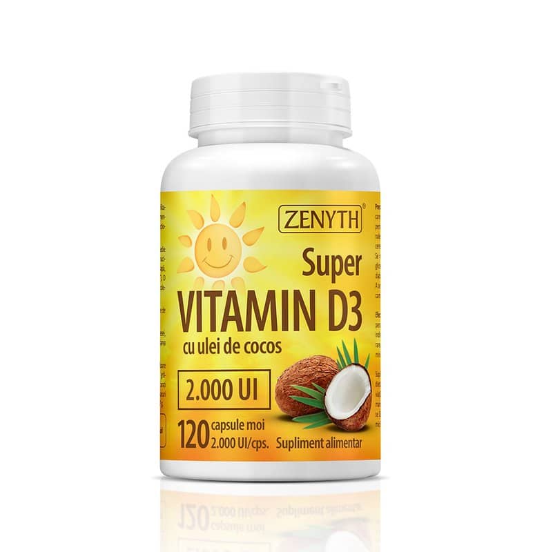 Super Vitamina D3 cu ulei de cocos